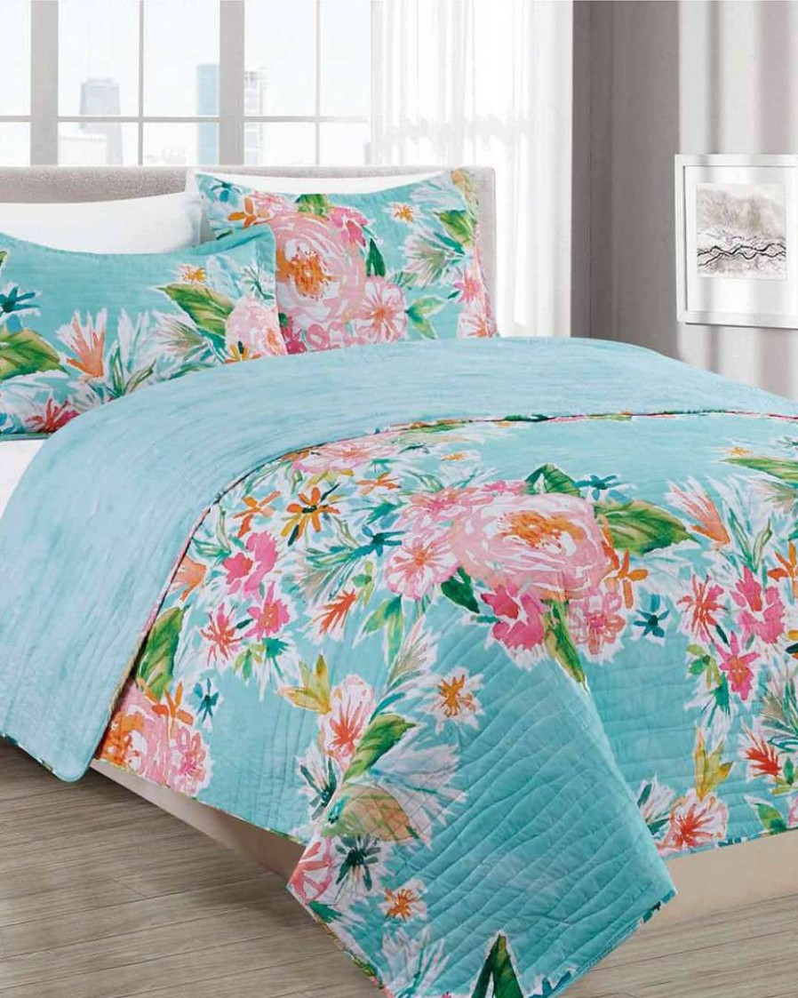 Comforters & Quilts * | Melange Barbarian Boundless Floral Quilt Set Home Comforters & Quilts