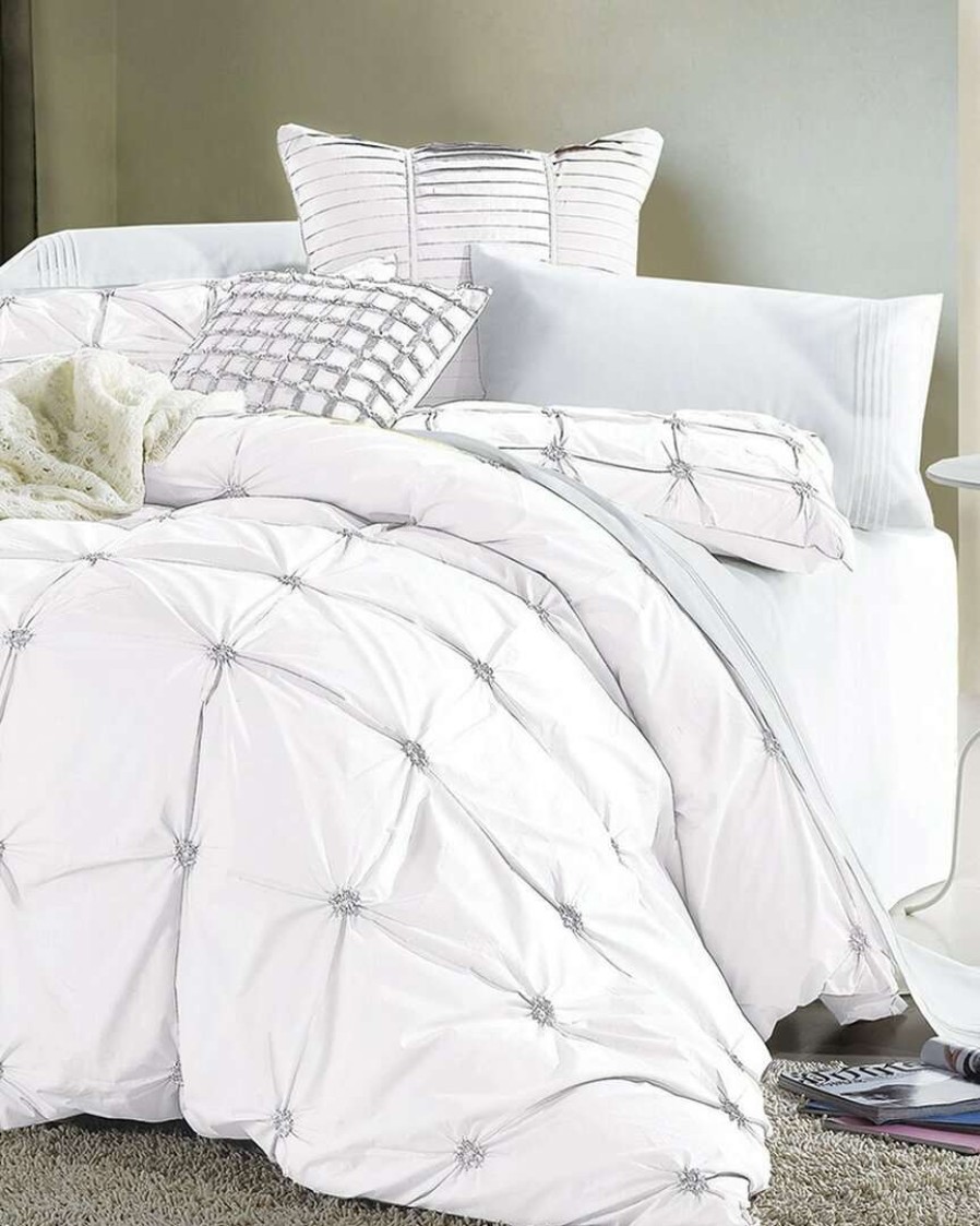 Duvet Inserts & Duvets * | Melange Home Epoque Embroidery Duvet Set White Duvet Inserts & Duvets