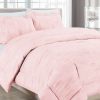 Comforters & Quilts * | Melange Barbarian Sleepy Texture 3Pc Comforter Set Pink Home Comforters & Quilts