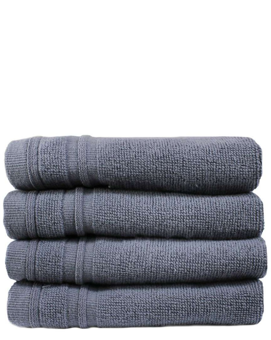 Bath Towels * | Melange 100% Turkish Cotton 4Pc Wash Towel Set Home Bath Towels