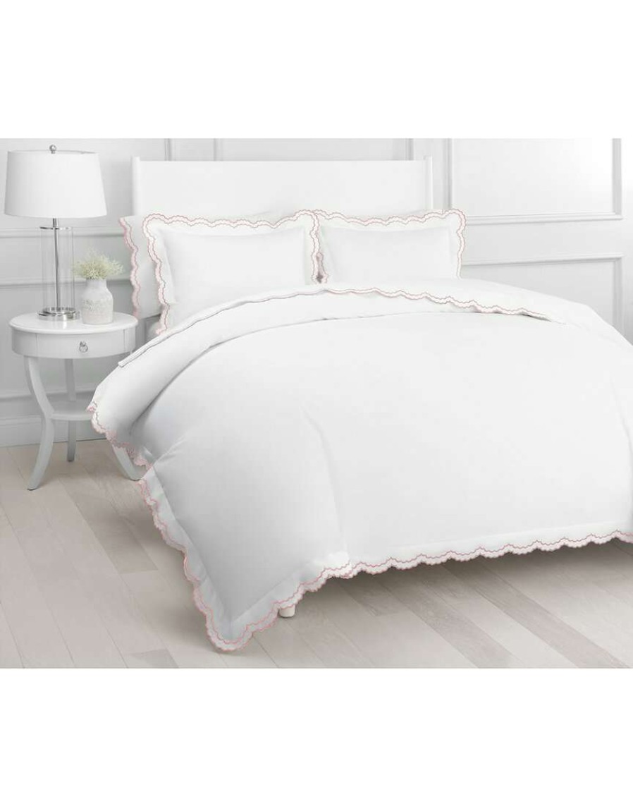 Duvet Inserts & Duvets * | Melange Home Double Scalloped Embrodiery Duvet Set Duvet Inserts & Duvets Mutli