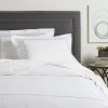 Duvet Inserts & Duvets * | Melange 300Tc Percale Single Embroidered Stripe Duvet Set Home Duvet Inserts & Duvets