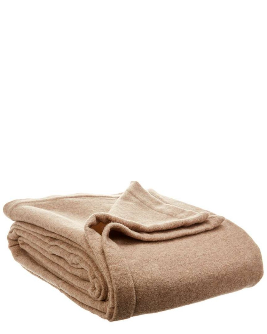 Blankets & Throws * | Melange Self Hem Merino Wool Blanket Home Blankets & Throws