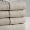 Sheets * | Melange Hemstitich Linen Sheet Set Home Sheets