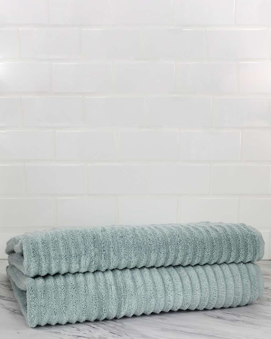 Bath Towels * | Melange Home Set Of 2 Turkish Cotton Bath Towels