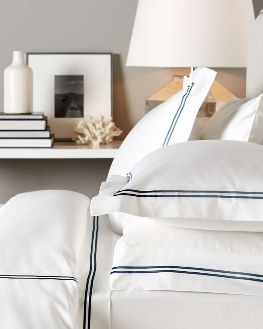 Duvet Inserts & Duvets * | Melange Home Two Stripe 600Tc Cotton Duvet Set Duvet Inserts & Duvets