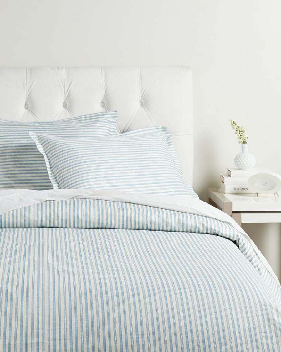 Duvet Inserts & Duvets * | Melange Bamboo Stripe Duvet Set Home Duvet Inserts & Duvets