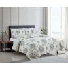 Comforters & Quilts * | Melange Home Toile Reversible Cotton Quilt Set Comforters & Quilts Grey