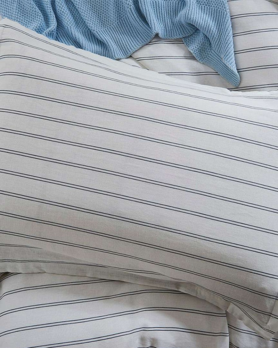 Duvet Inserts & Duvets * | Melange Linen Cotton Stripe Duvet Home Duvet Inserts & Duvets