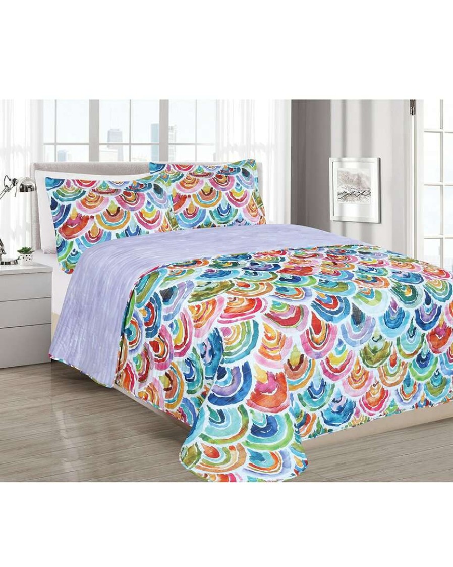 Comforters & Quilts * | Melange Barbarian Strangebow Scallop Quilt Set Home Comforters & Quilts