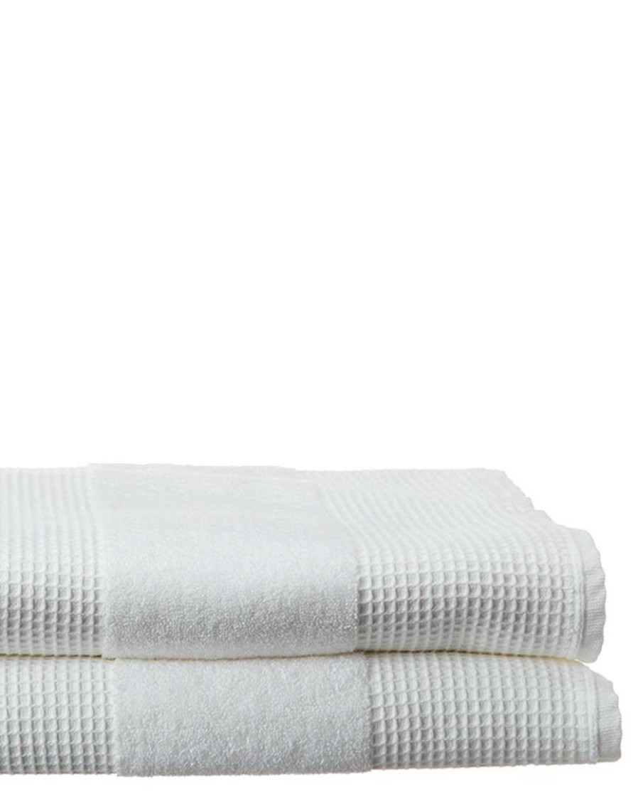 Bath Sheets * | Melange Waffle Terry Bath Sheet 2Pc Set Home Bath Sheets