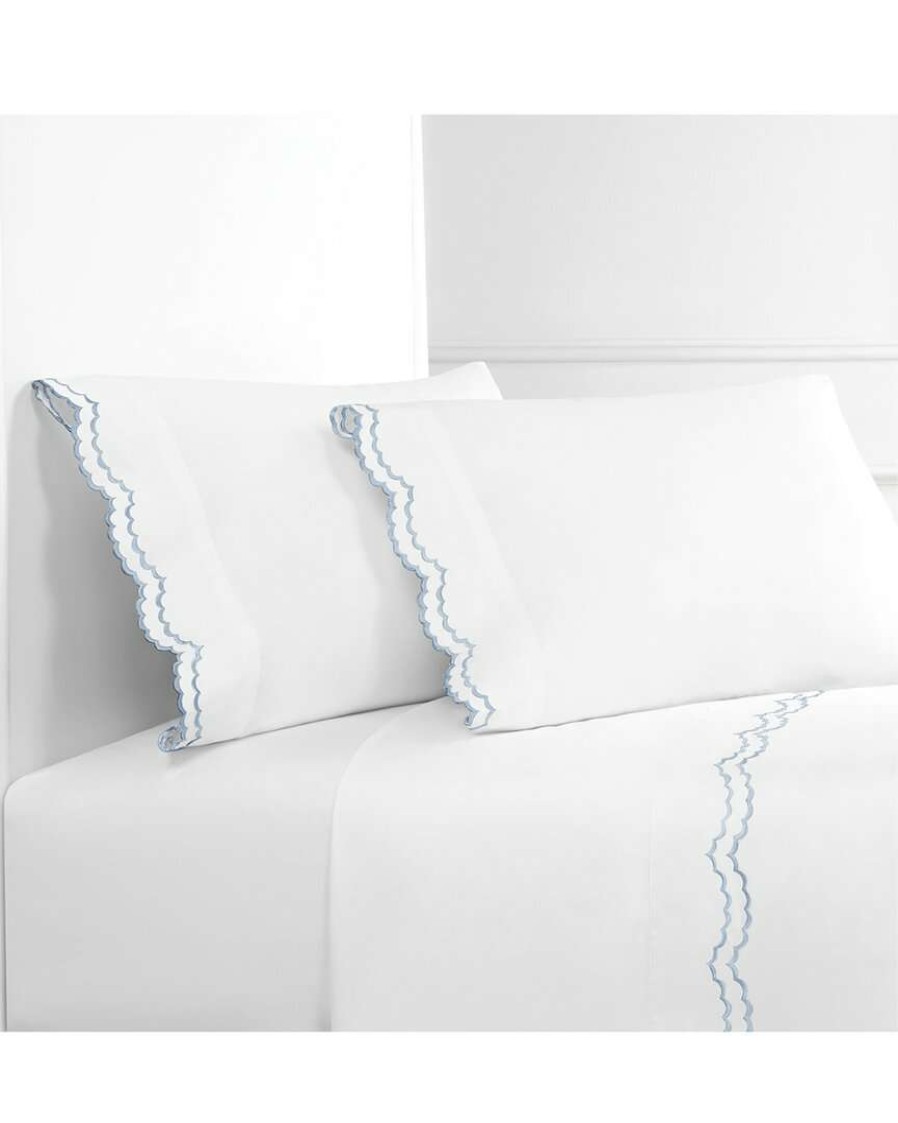 Pillowcases & Shams * | Melange Home Double Scalloped Pillowcase Set Of 2 Pillowcases & Shams