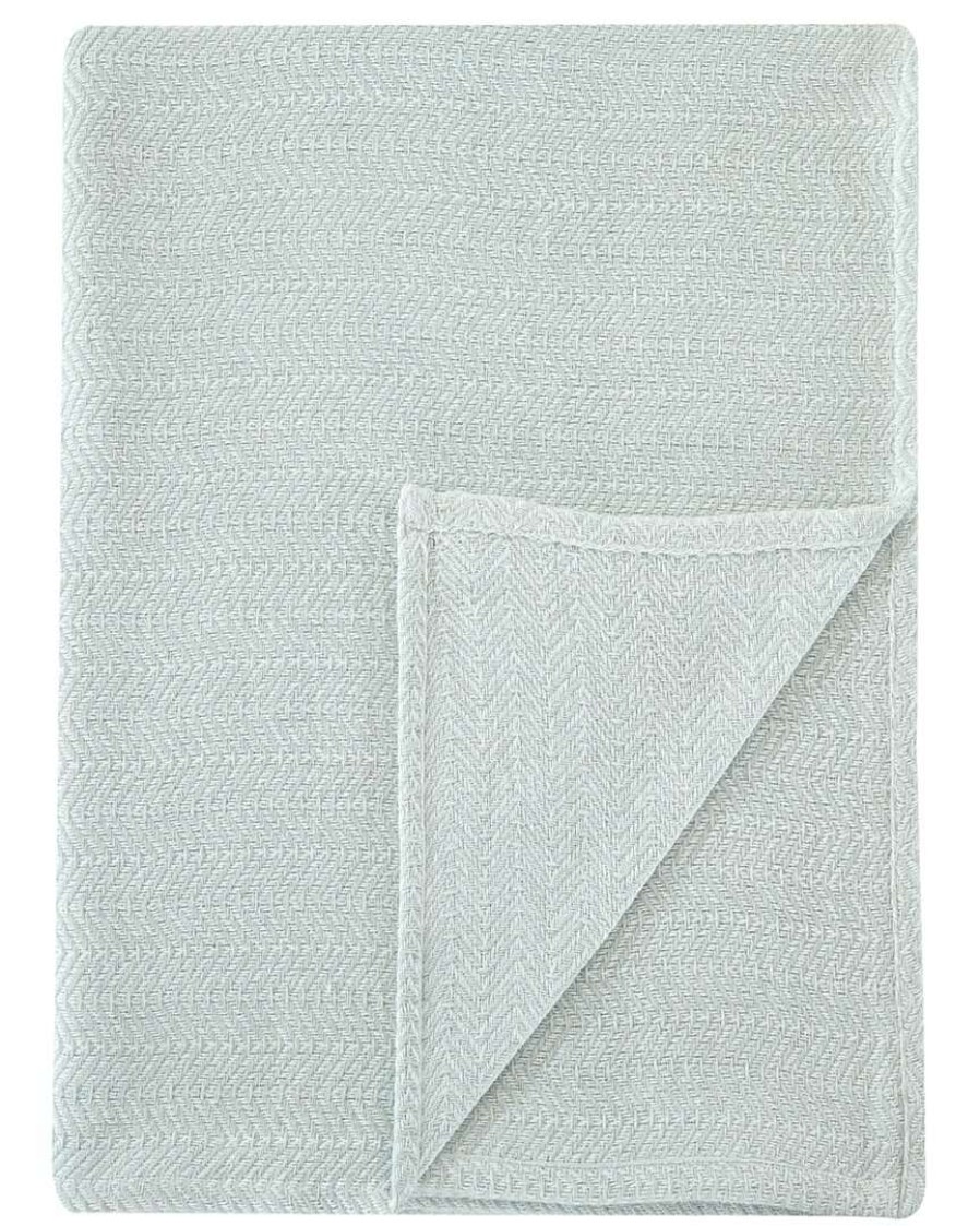 Blankets & Throws * | Melange Home Herringbone Cotton Blanket Blankets & Throws