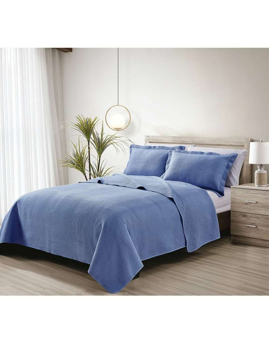 Comforters & Quilts * | Melange Home Stonewash Micro Vermechelli Quilt Set Comforters & Quilts