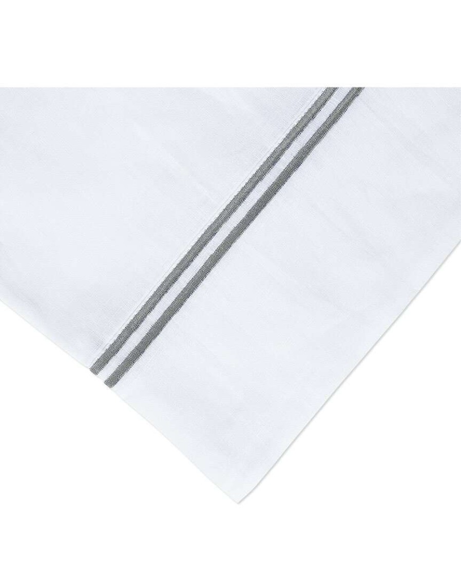 Pillowcases & Shams * | Melange Home Linen Pillowcase Set Of 2 Pillowcases & Shams White