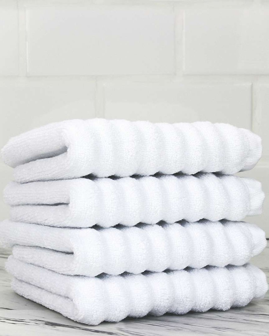 Bath Towels * | Melange Home Set Of 4 Turkish Cotton Wash Towels Bath Towels