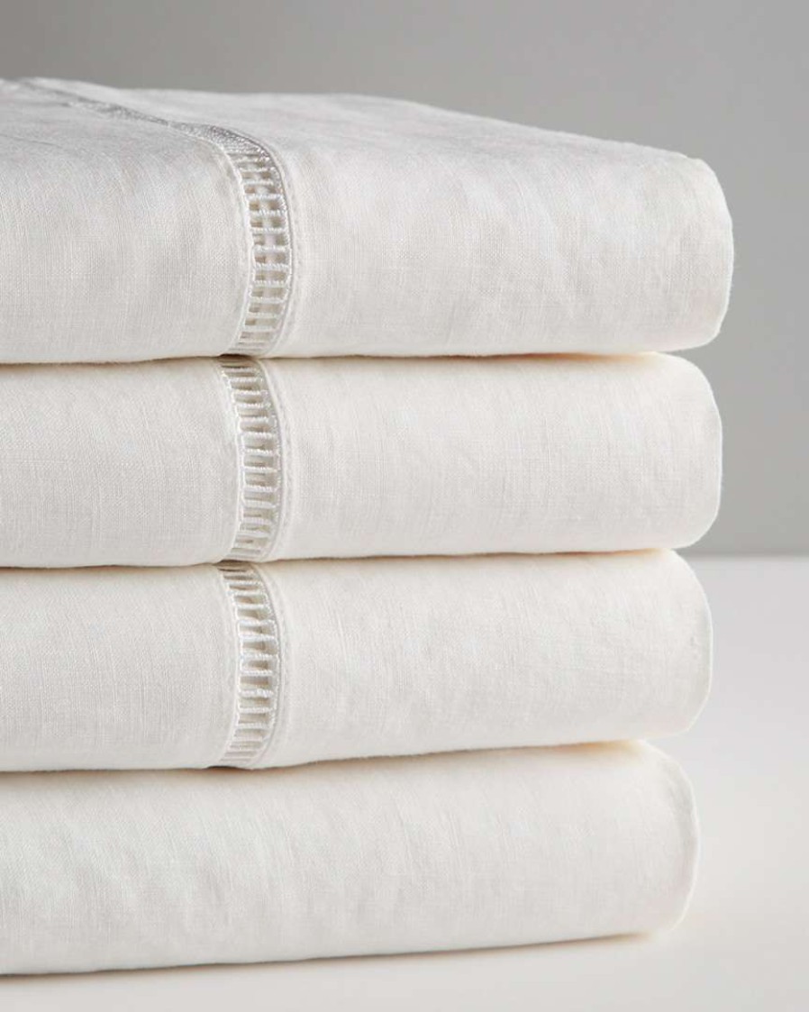 Sheets * | Melange Home Hemstitich Linen Sheet Set Sheets