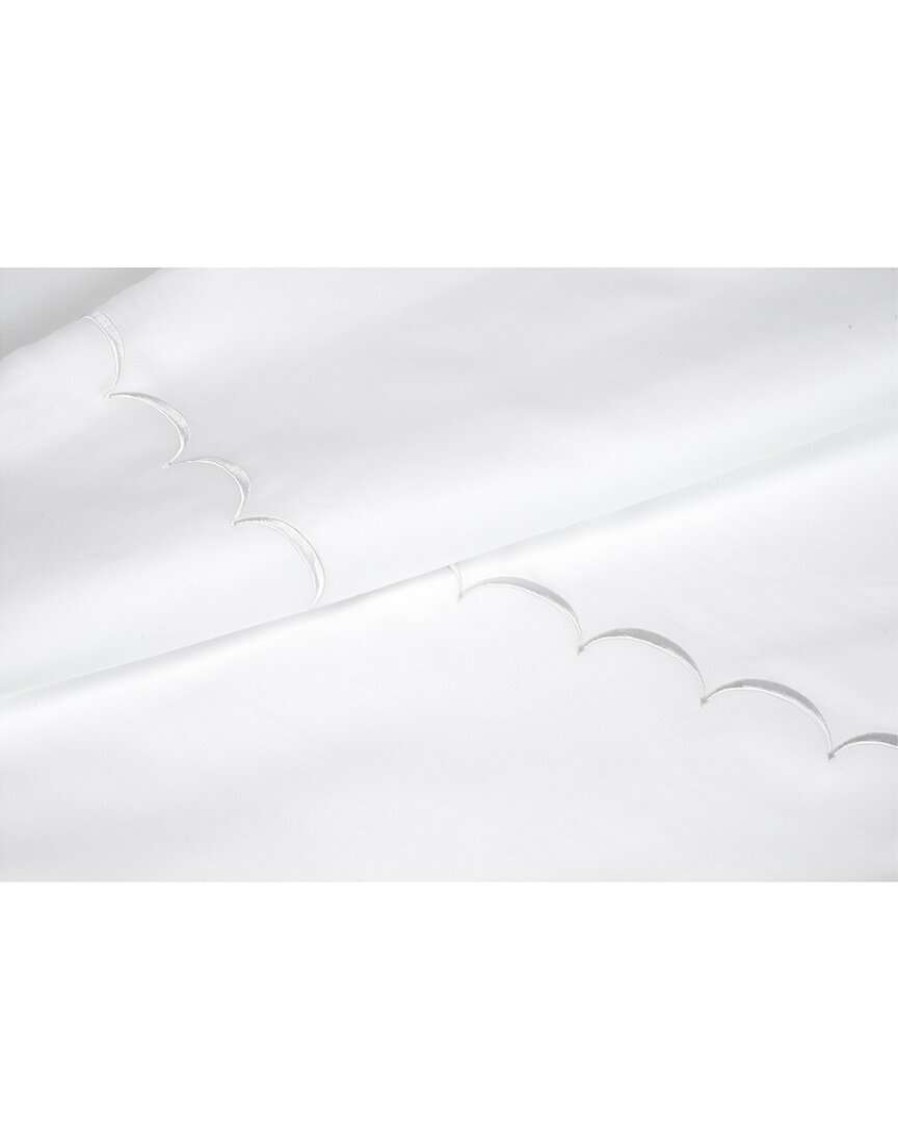 Duvet Inserts & Duvets * | Melange Home T600 Scallop Embroidered Duvet Set Duvet Inserts & Duvets White