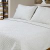 Comforters & Quilts * | Melange Diamond Square Stitch Cotton Shell Quilt Set Home Comforters & Quilts