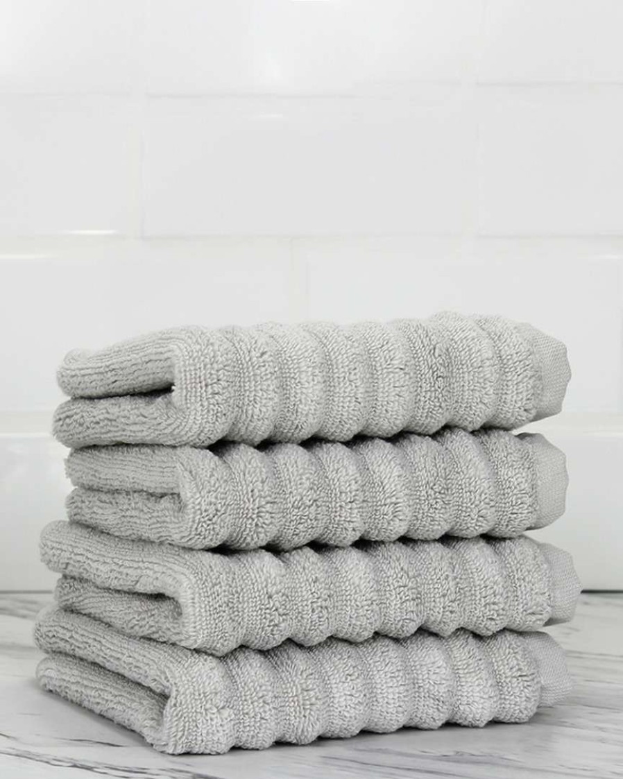 Bath Towels * | Melange Home Set Of 4 Turkish Cotton Wash Towels Bath Towels