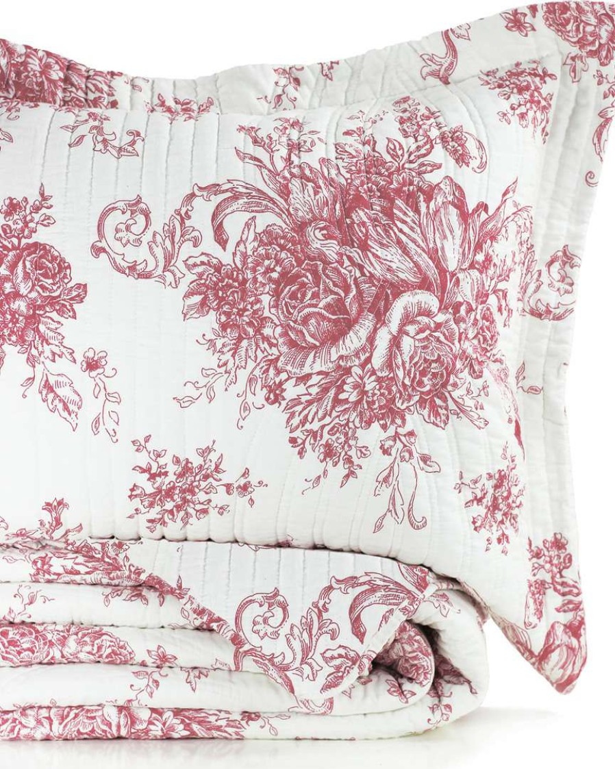 Comforters & Quilts * | Melange Toile Cotton Quilt Set Home Comforters & Quilts