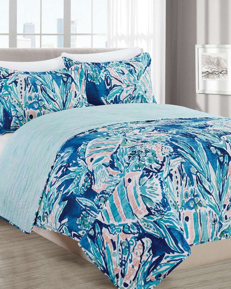 Comforters & Quilts * | Melange Barbarian Here Fishie Quilt Set Home Comforters & Quilts