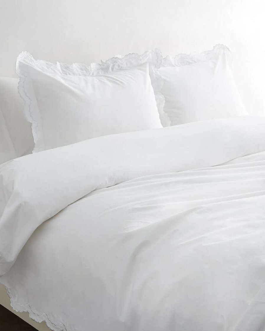 Duvet Inserts & Duvets * | Melange Home Double Scalloped Embrodiery Duvet Set Duvet Inserts & Duvets