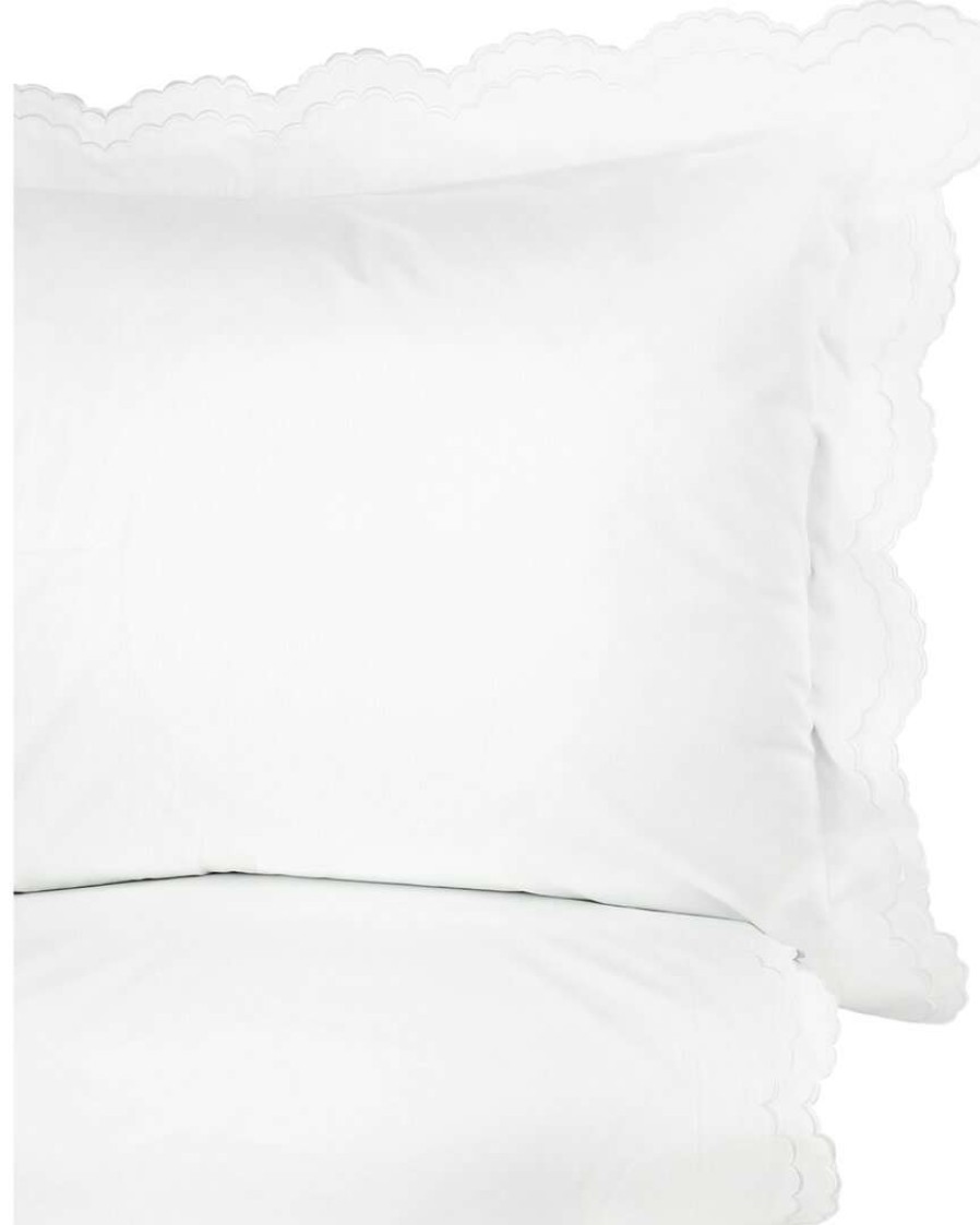 Duvet Inserts & Duvets * | Melange Home Double Scalloped Embrodiery Duvet Set Duvet Inserts & Duvets