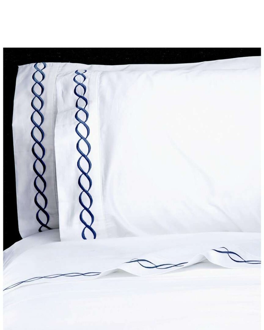 Pillowcases & Shams * | Melange Set Of 2 Rope Embroidered Pillowcases Home Pillowcases & Shams