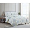 Comforters & Quilts * | Melange Home Toile Reversible Cotton Quilt Set Comforters & Quilts Blue