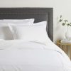 Duvet Inserts & Duvets * | Melange 300Tc Percale Single Embroidered Stripe Duvet Set Home Duvet Inserts & Duvets