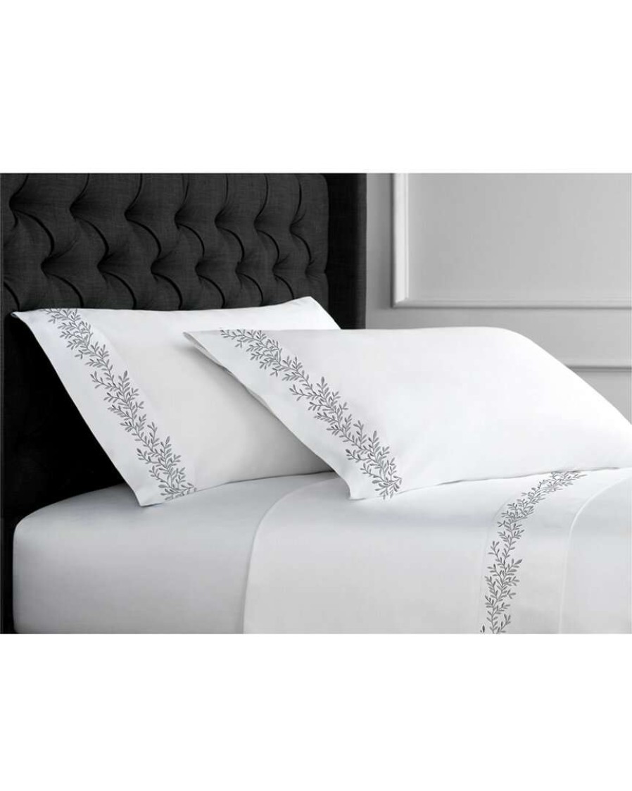 Sheets * | Melange Home Floral Vine Embroidery 4Pc Sheet Set Sheets