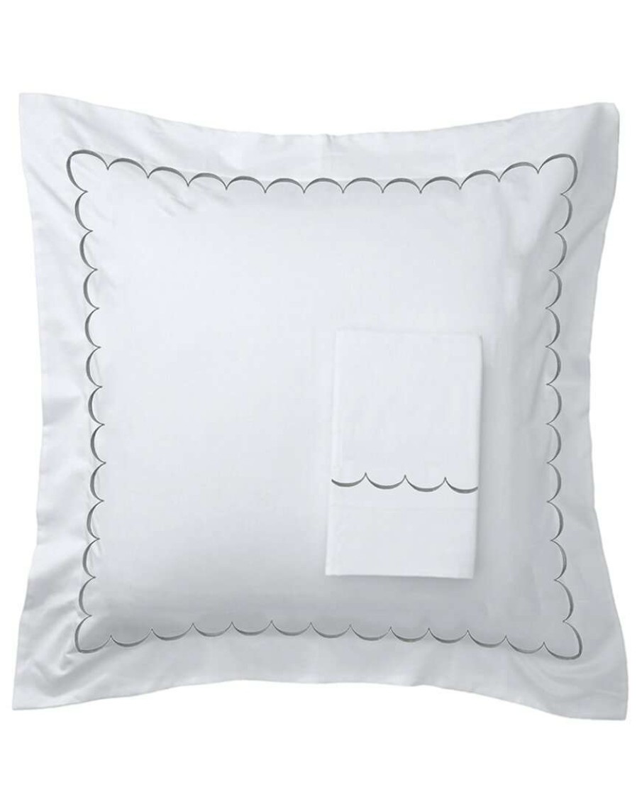 Pillowcases & Shams * | Melange Home T600 Rope Embroidered Sham Set Pillowcases & Shams