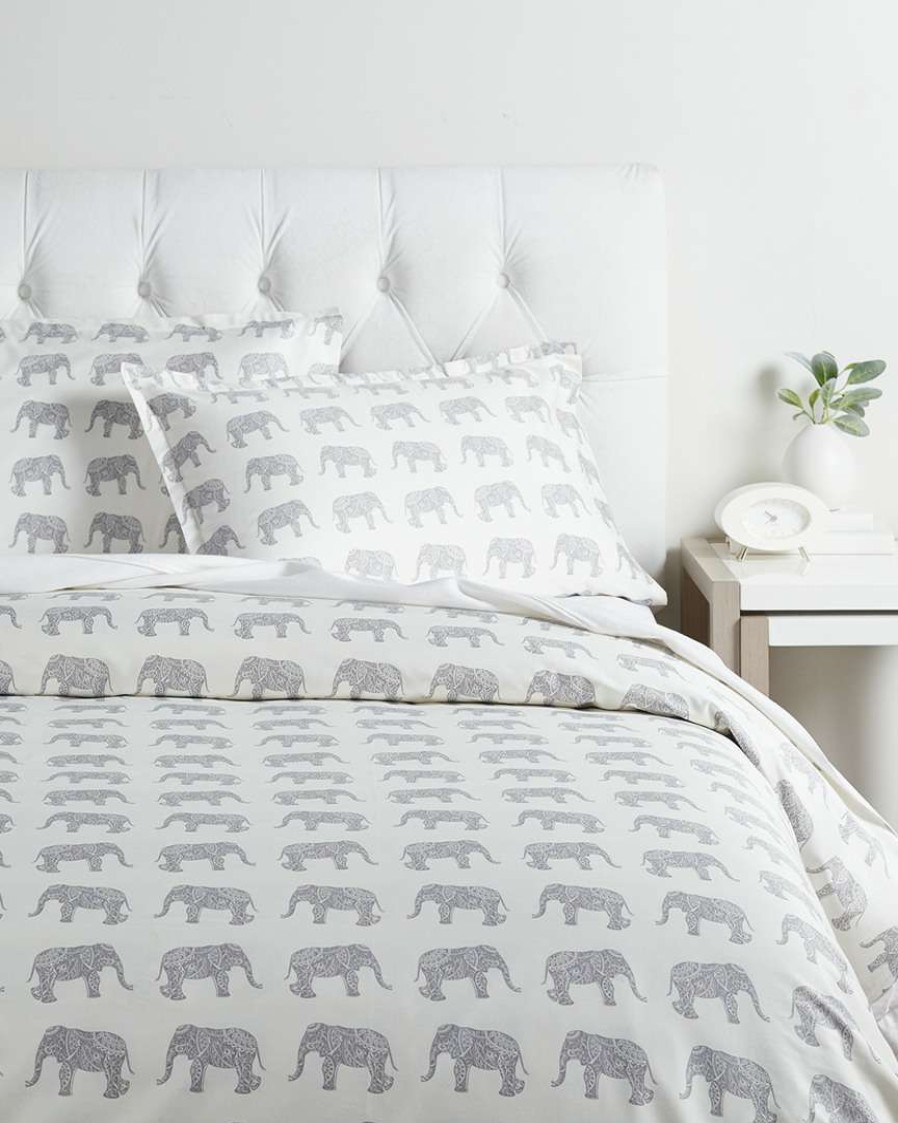 Duvet Inserts & Duvets * | Melange Elephant Duvet Set Home Duvet Inserts & Duvets