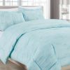 Comforters & Quilts * | Melange Barbarian Sleepy Texture 3Pc Comforter Set Turquoise Home Comforters & Quilts