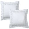 Pillowcases & Shams * | Melange Home Floral Vine Embroidery Set Of 2 Euro Shams Pillowcases & Shams