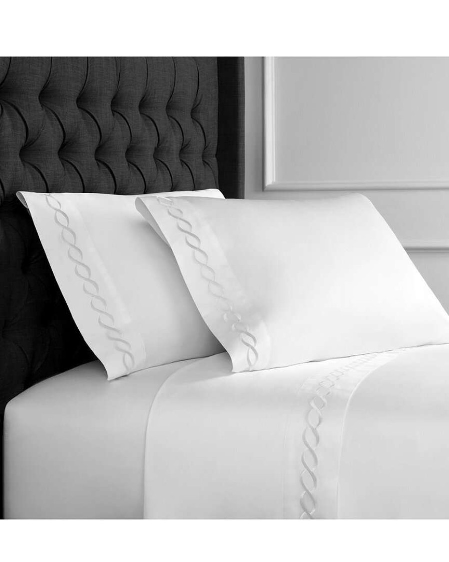 Sheets * | Melange Rope Embroidered 600Tc Sheet Set Home Sheets