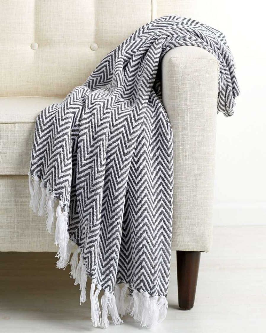 Blankets & Throws * | Melange Home Herringbone Throw Blankets & Throws