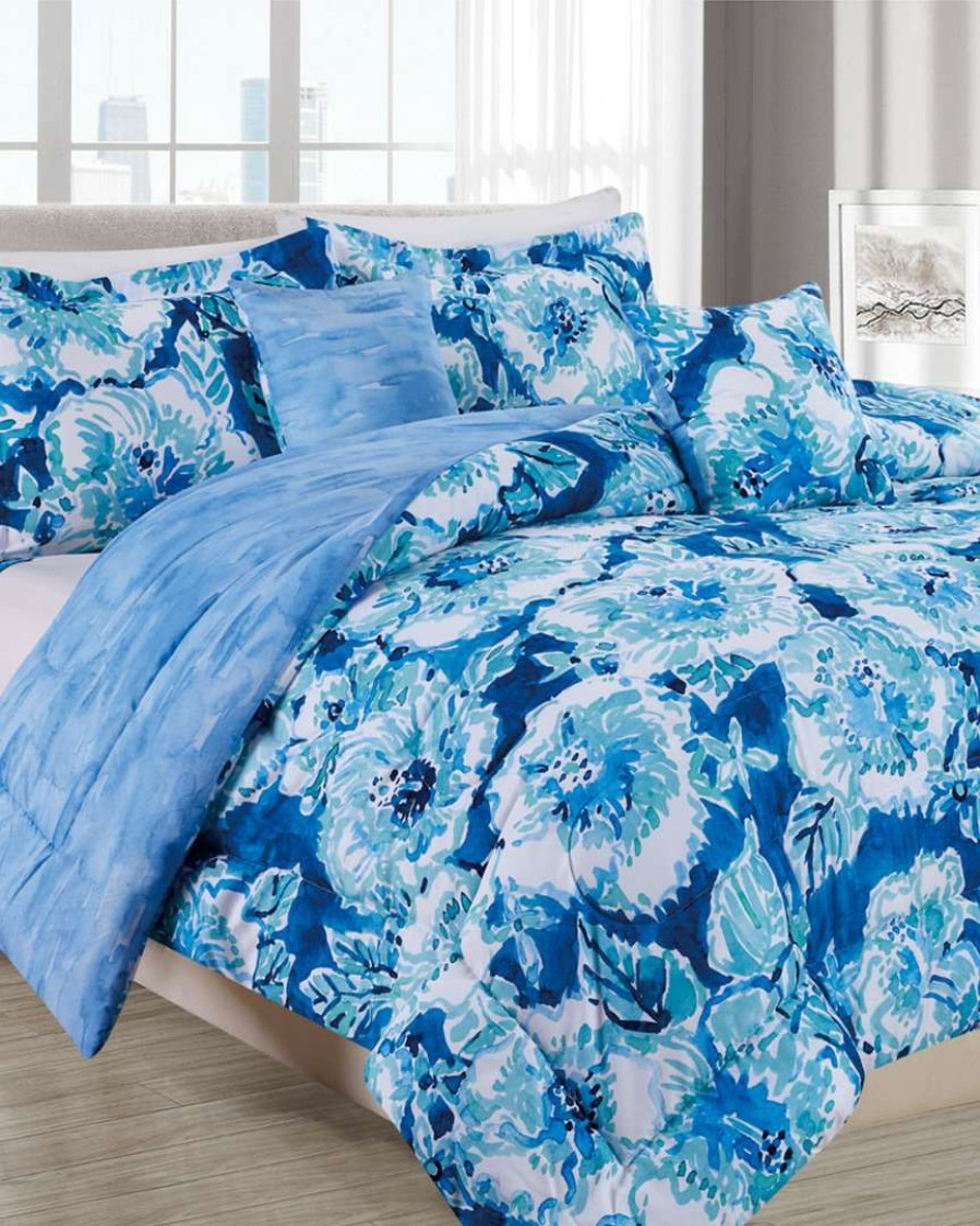 Comforters & Quilts * | Melange Barbarian Hibiscus Bounty 5Pc Comforter Set Home Comforters & Quilts