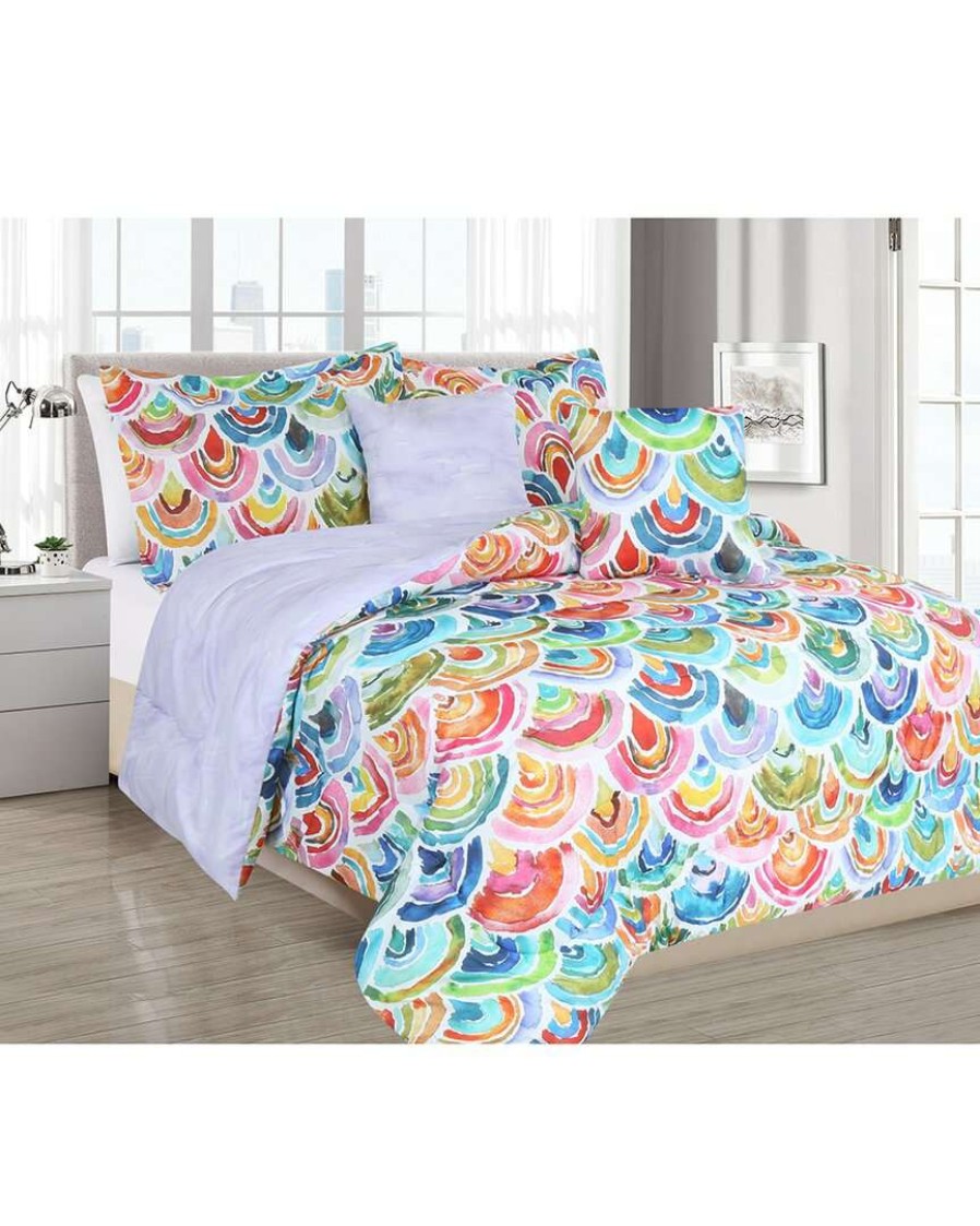 Comforters & Quilts * | Melange Barbarian Strangebow Scallop Comforter Set Home Comforters & Quilts