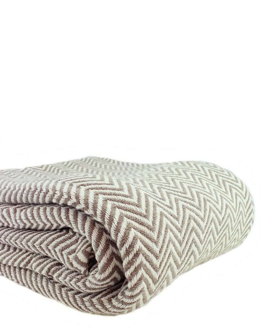 Blankets & Throws * | Melange Herringbone Blanket Home Blankets & Throws