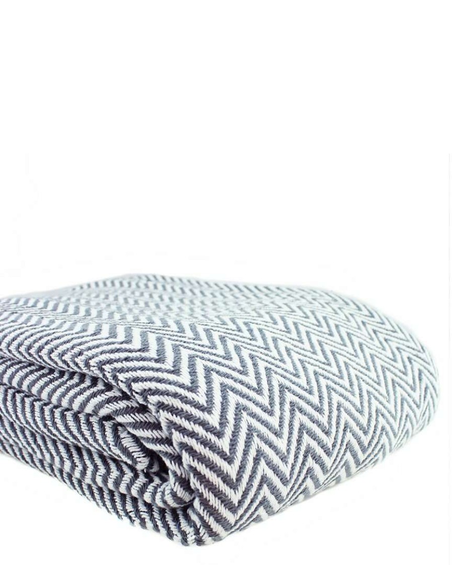 Blankets & Throws * | Melange Herringbone Blanket Home Blankets & Throws