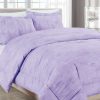 Comforters & Quilts * | Melange Barbarian Sleepy Texture 3Pc Comforter Set Lilac Home Comforters & Quilts