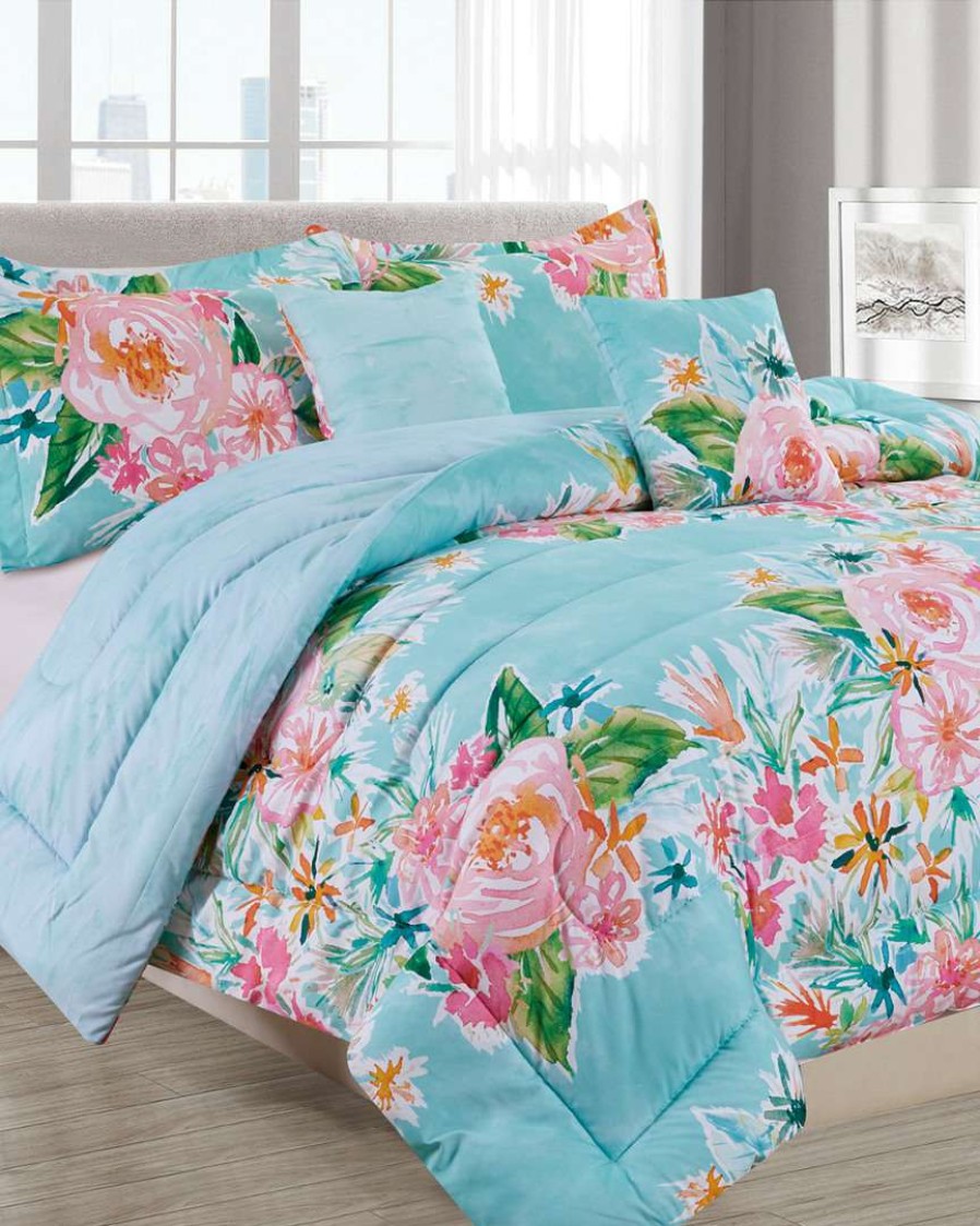 Comforters & Quilts * | Melange Barbarian Boundless Floral 5Pc Comforter Set Home Comforters & Quilts