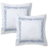 Pillowcases & Shams * | Melange Home Floral Vine Embroidery Set Of 2 Euro Shams Pillowcases & Shams