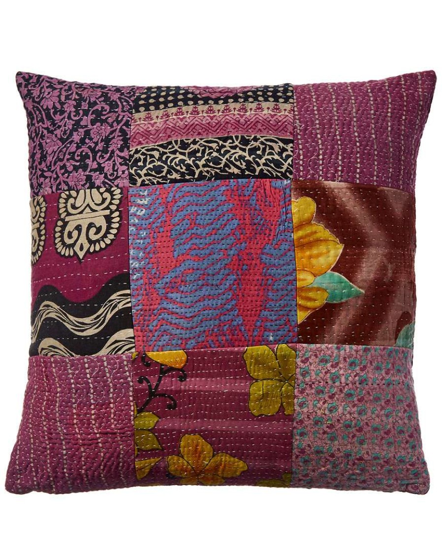 Duvet Inserts & Duvets * | Melange Toe Overdye Kantha Pillow Cover Home Duvet Inserts & Duvets