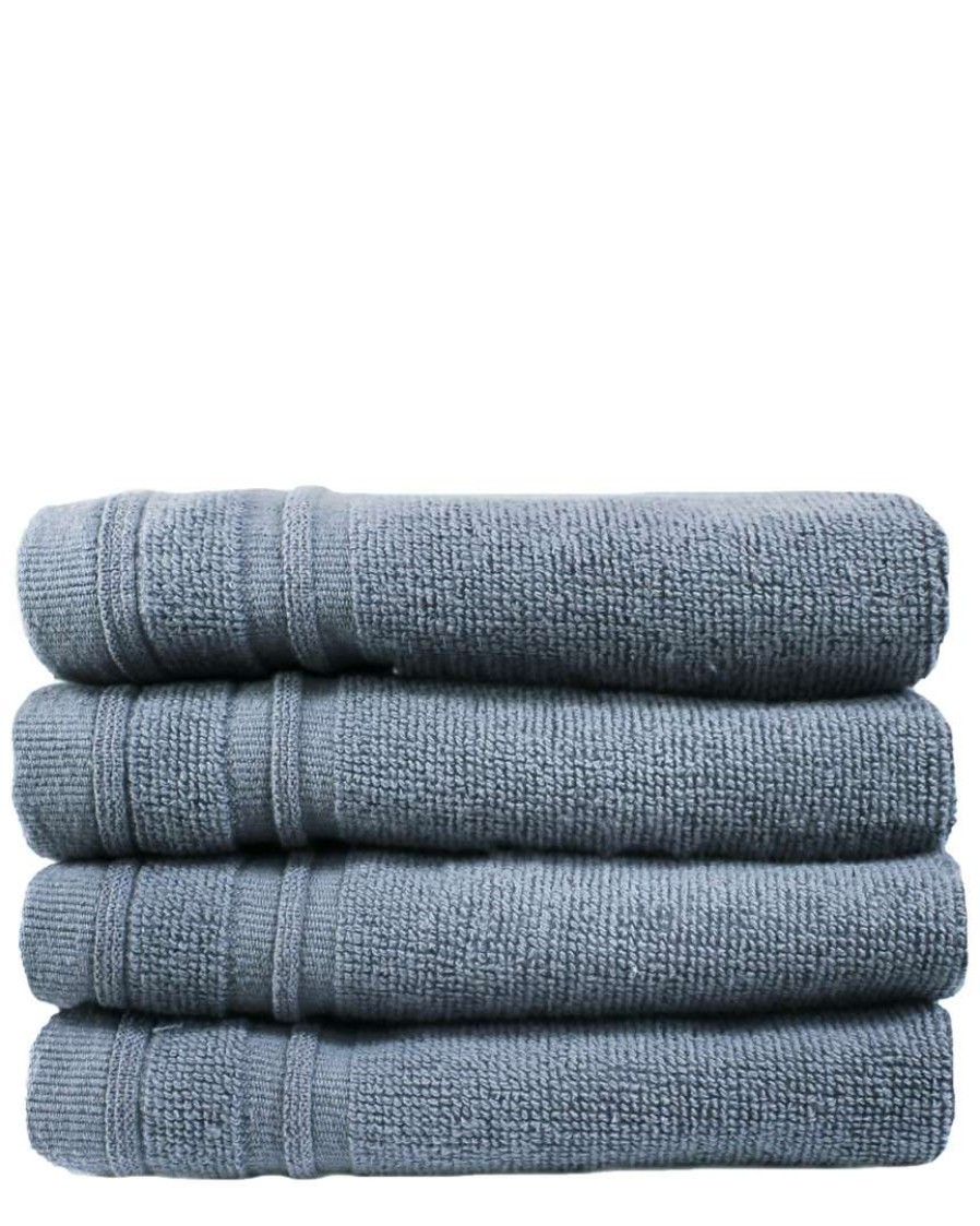 Bath Towels * | Melange 100% Turkish Cotton 4Pc Wash Towel Set Home Bath Towels