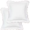 Pillowcases & Shams * | Melange Home Double Scalloped Embroidered Sham Pair Pillowcases & Shams