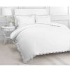 Duvet Inserts & Duvets * | Melange Home Double Scalloped Embrodiery Duvet Set Duvet Inserts & Duvets Grey