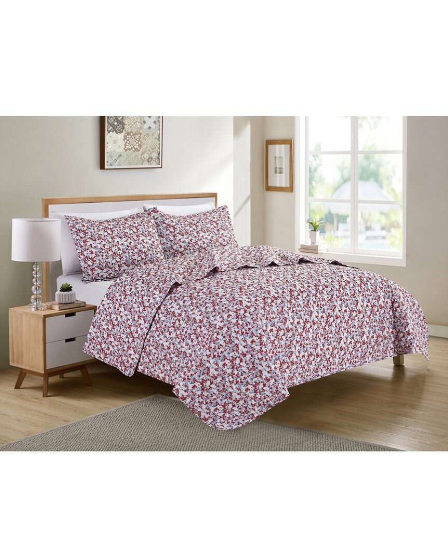 Comforters & Quilts * | Melange Vintage Floral Quilt Set Home Comforters & Quilts